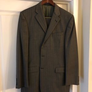 Burberry Gray Pinstripe Blazer